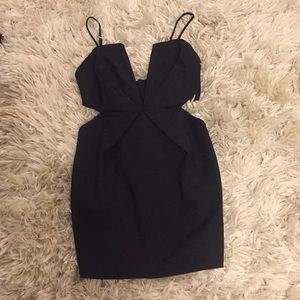 TOBI small black dress with side cut-outs